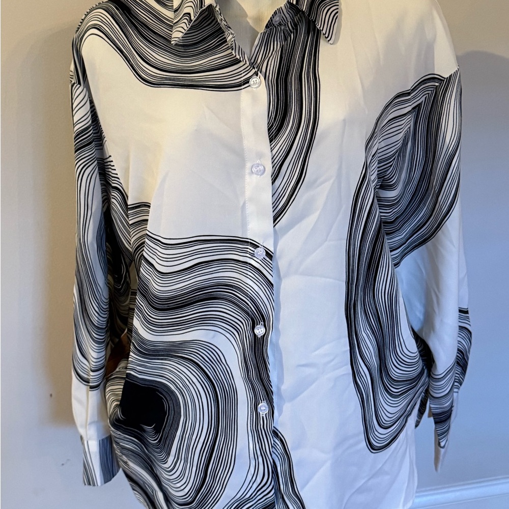 Black and White Abstract Pattern Shirt